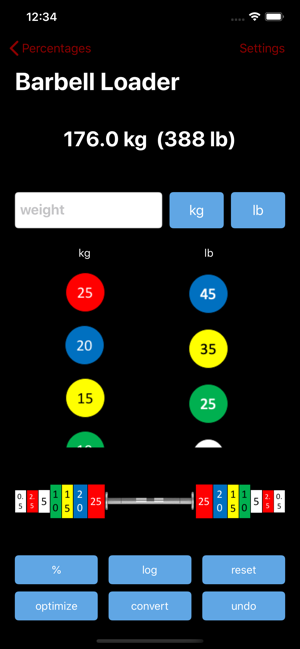 ‎Barbell Loader and Calculator Screenshot