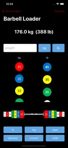 Barbell Loader and Calculator screenshot #5 for iPhone