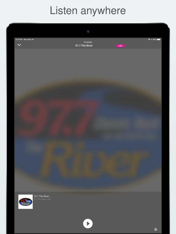 97.7 The River iPad screenshot