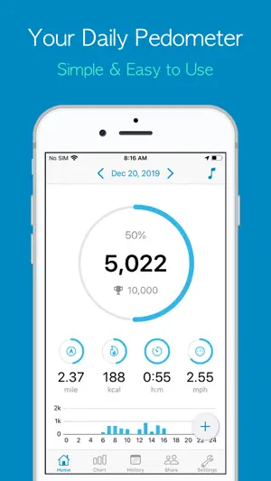 Accupedo Pedometer screenshot 1