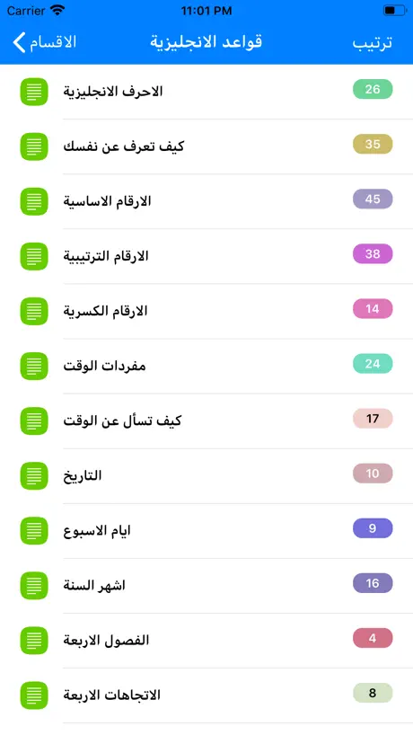 تعلم اللغة الانجليزية بالعربي