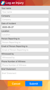Incident Reporting screenshot