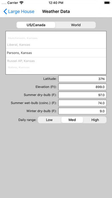 HVAC Residential Load Calcs Screenshot