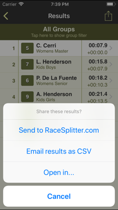 RaceSplitter — Race Timer screenshot 5