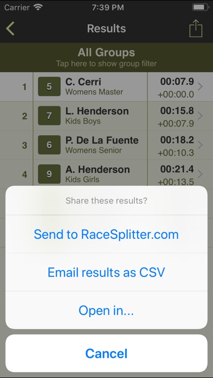 RaceSplitter — Race Timer screenshot-4