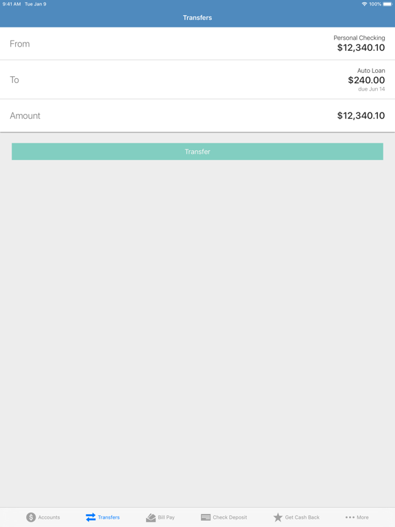 Leaders Credit Union iPad screenshot 4 - Finance app