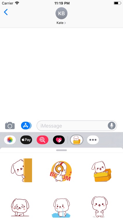 Lovely Puppy Animated Stickers