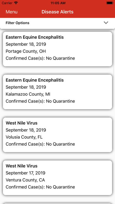 EDCC Disease Alerts Screenshot