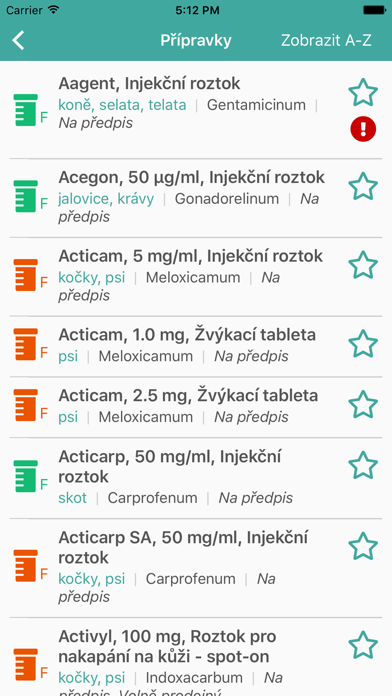 Veterinární léčivé přípravky Screenshot
