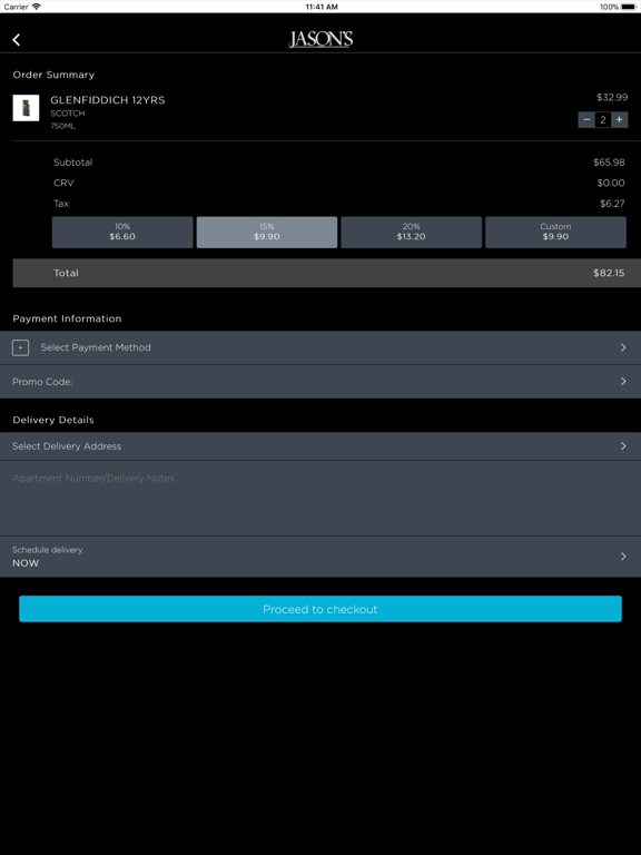 Jasons Wine & Spirits iPad screenshot 5 - Food & Drink app
