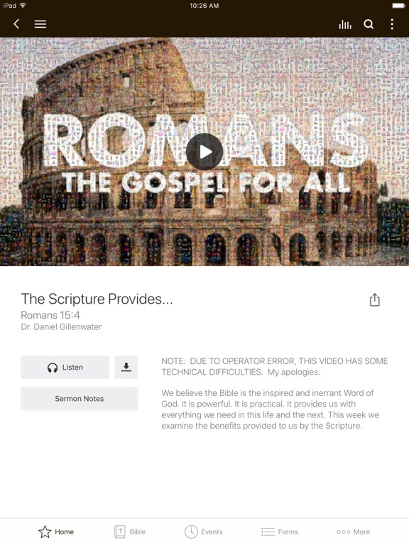 The Church at Eastern Oaks iPad screenshot 3 - Lifestyle app