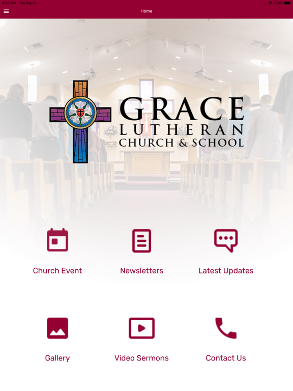 Grace Lutheran Church JAX iPad screenshot 1 - Education app