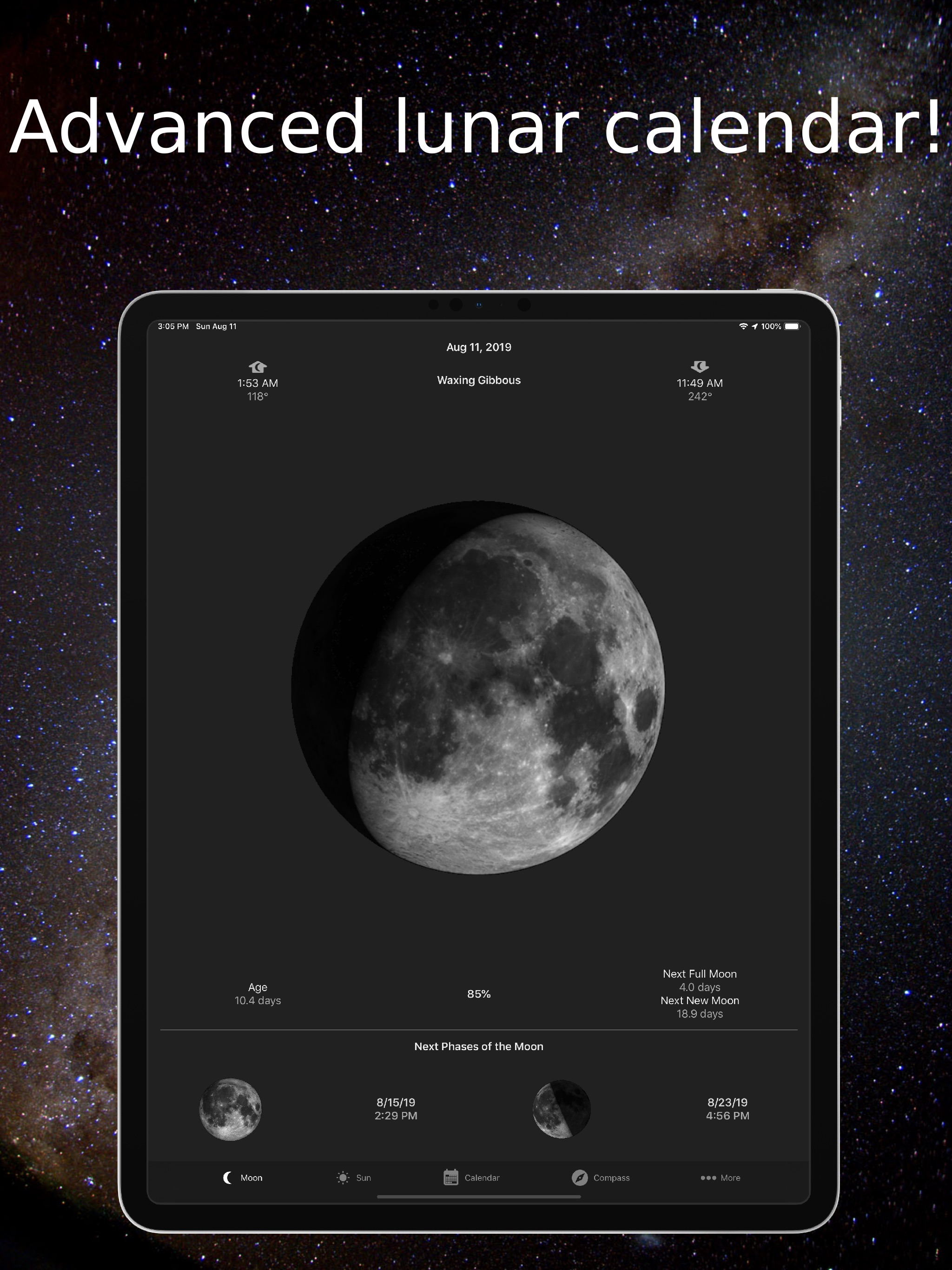 Moon Phase Calendar & Compass screenshot 7