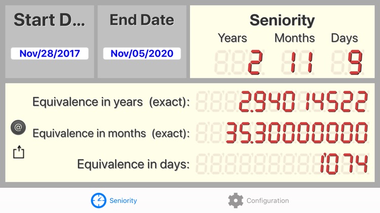 Seniority calculator