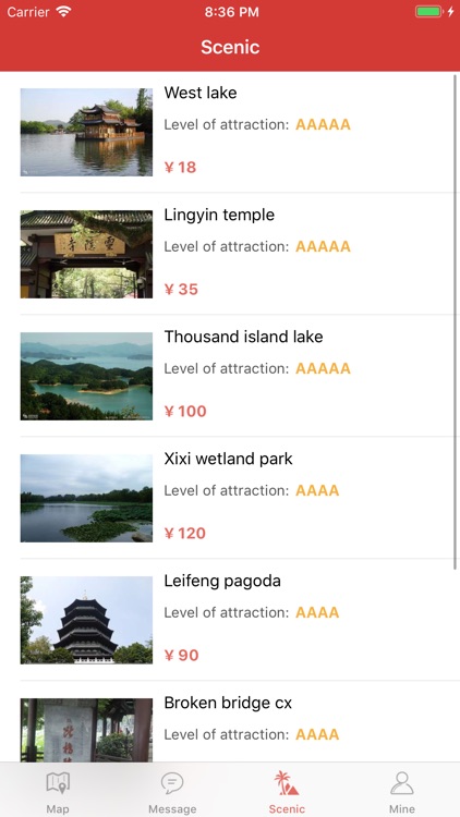 Hangzhou Tour-Map