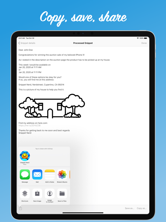 CleverSnippets iPad screenshot 4 - Productivity app