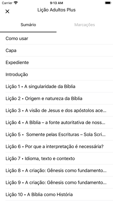 Lição da Escola Sabatina Screenshot