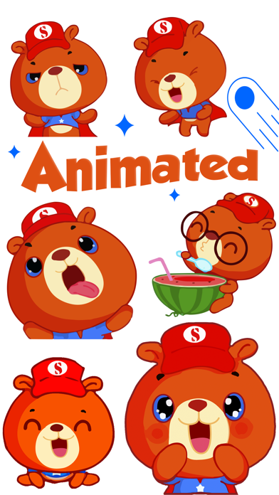 Screenshot #1 pour Super Bear: Animated Stickers