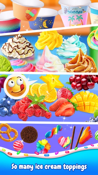 Frozen Ice Cream Roll Desserts Screenshot
