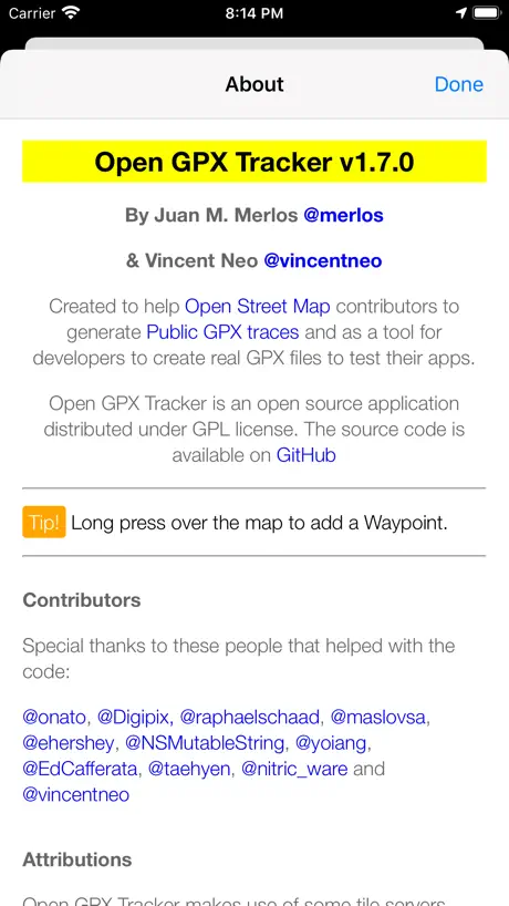 Open GPX Tracker