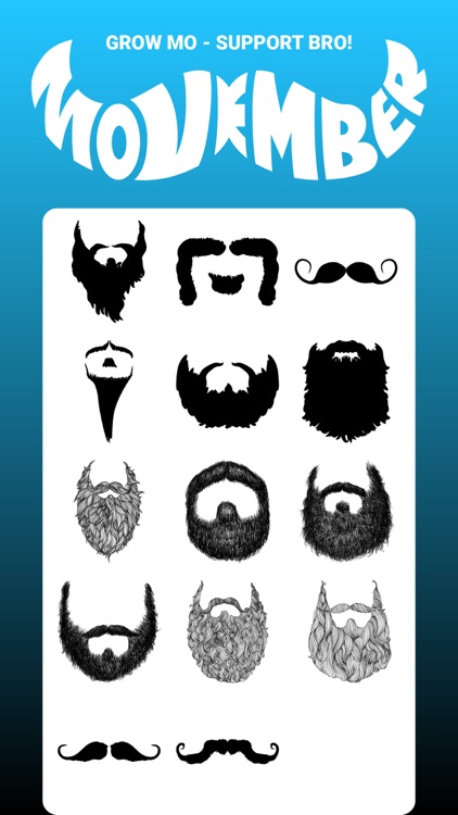 Movember Mustache Stickers Emo