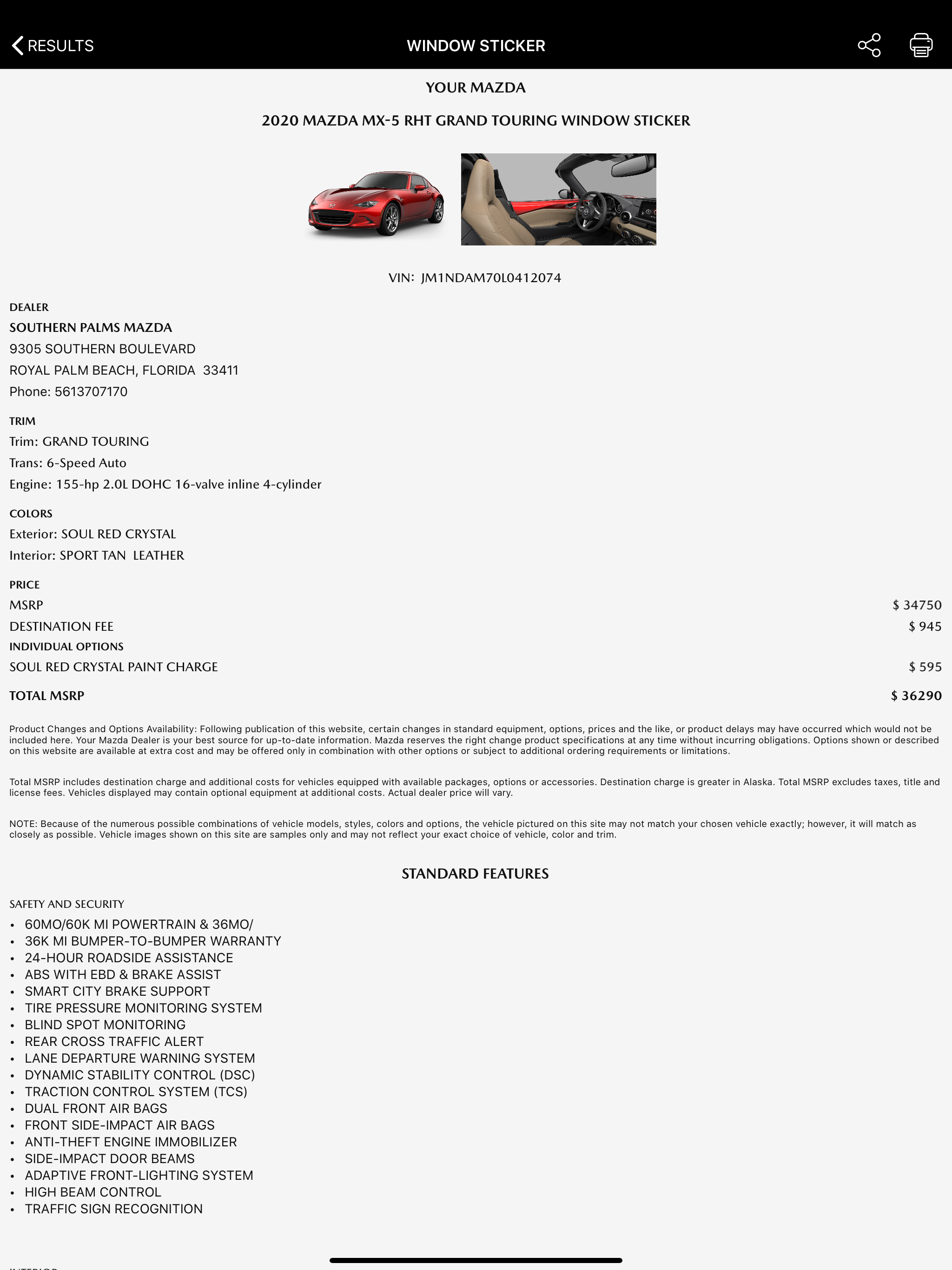 Mazda Mobile Inventory Search