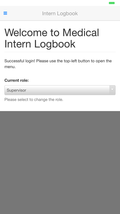 Med. Intern Logbook-Supervisor Screenshot