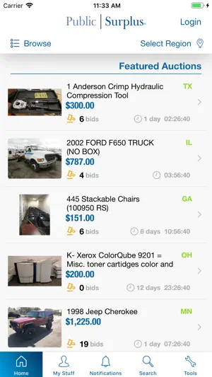 Public Surplus Buyers App screenshot 1
