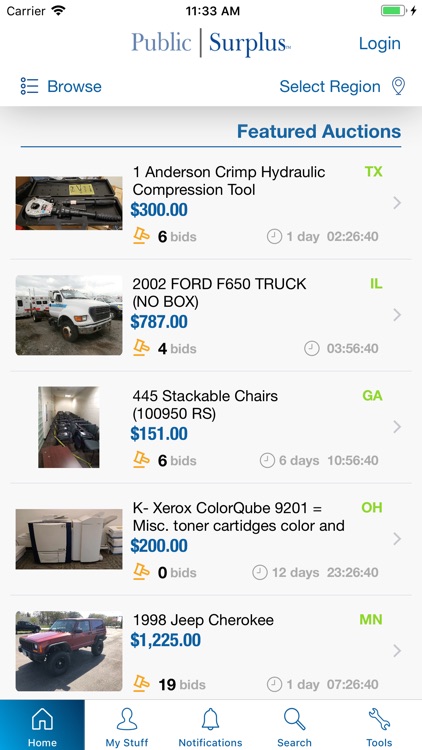 Public Surplus Buyers App