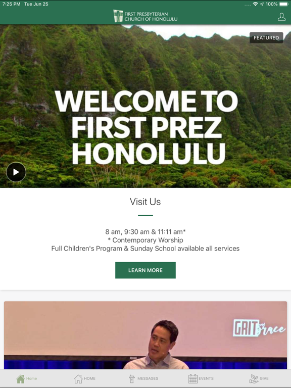 First Presbyterian Honolulu iPad screenshot 1 - Lifestyle app