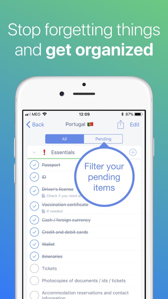 #4. Packing List Checklist (iOS) 由: Diego de Paz Sierra