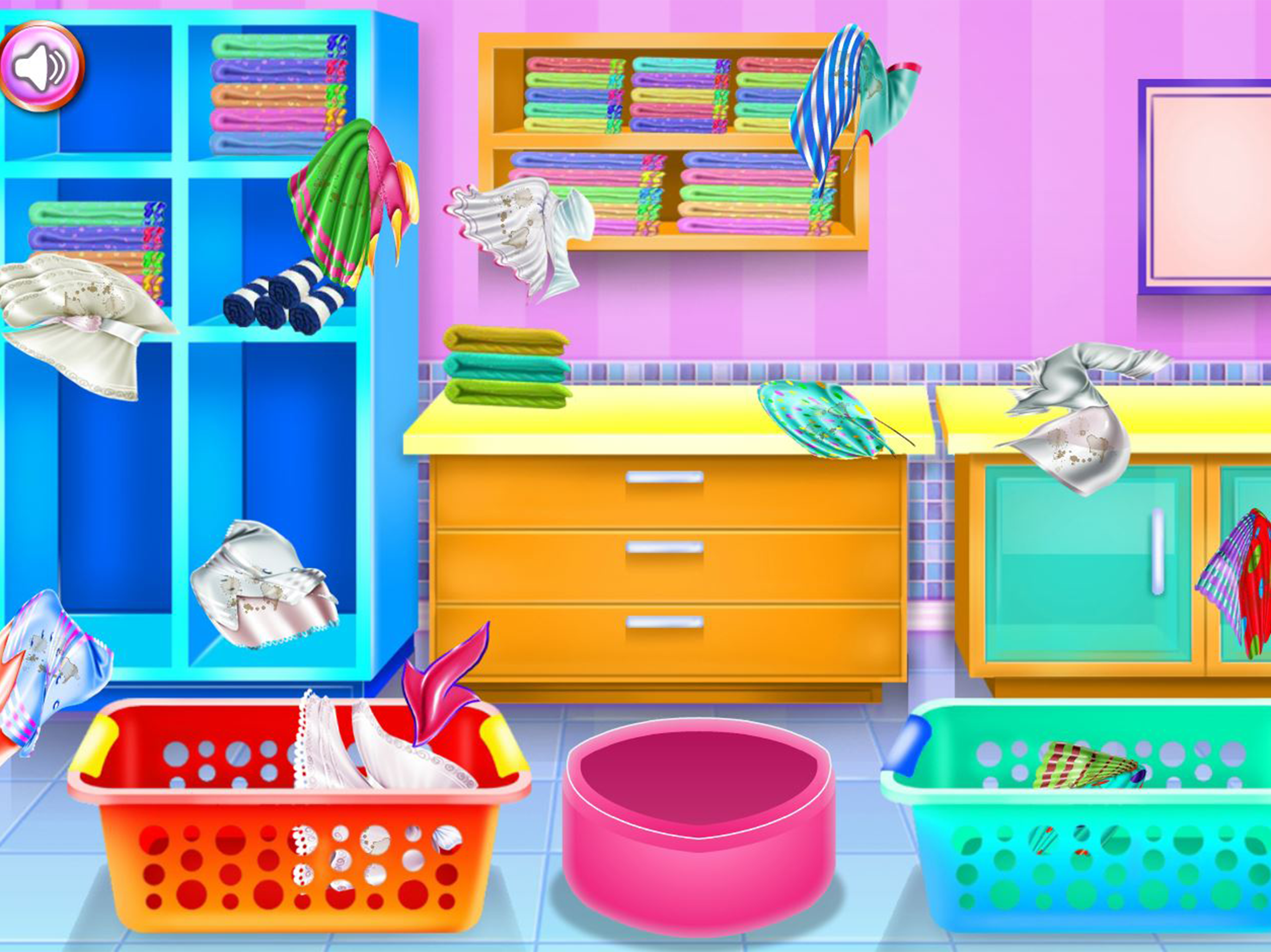 Olivias washing laundry game