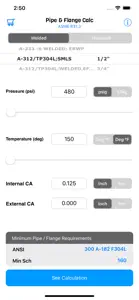 Pipe and Flange Calculator screenshot #2 for iPhone