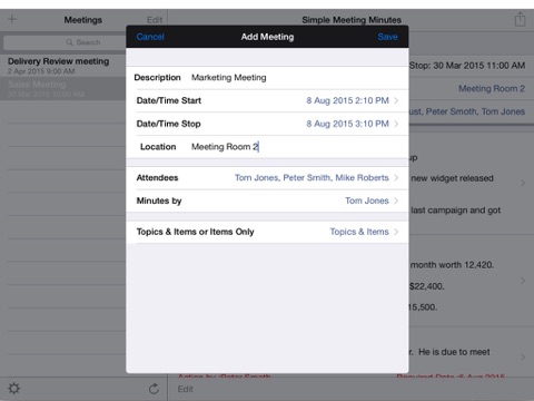 Simple Meeting Minutes screenshot 2