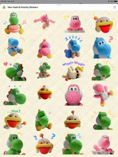 Yarn Yoshi & Poochy Stickers iPad image 1