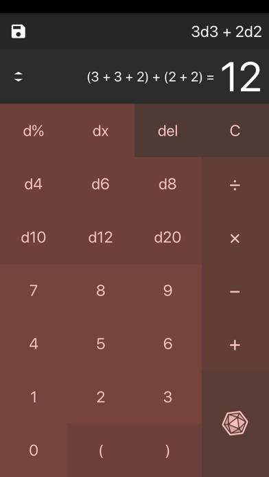 Screenshot #3 pour d20 Calculator