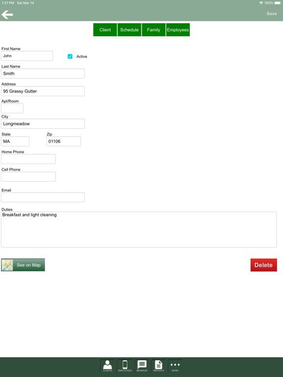 EZ Home Care iPad screenshot 2 - Productivity app