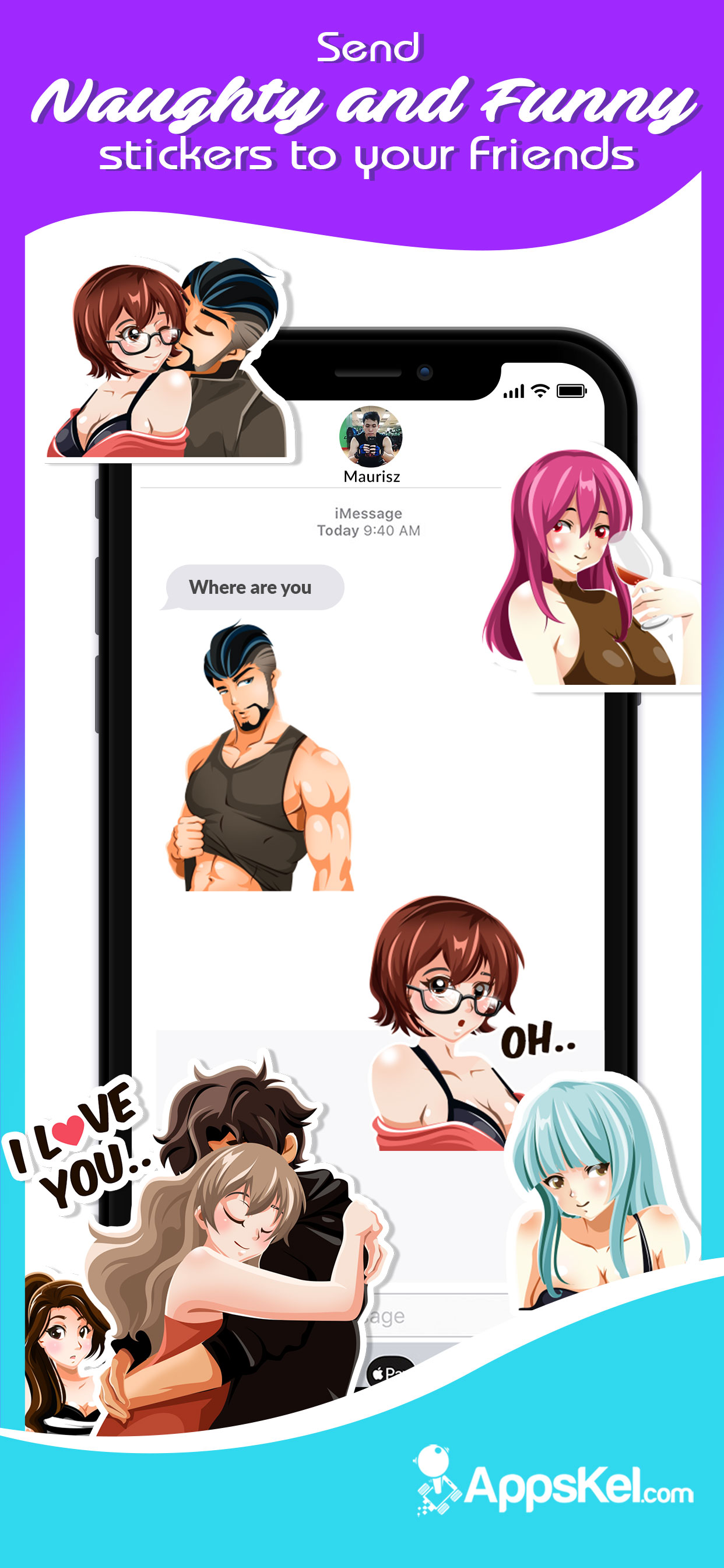 A Sexy Anime Emoji Stickers