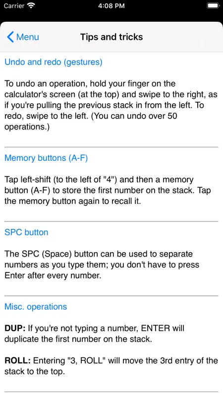 RPN Calculator 48 screenshot 3 of 4