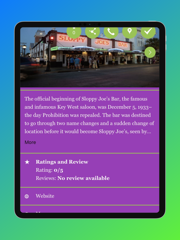 Key West Coupons iPad screenshot 8 - Travel app
