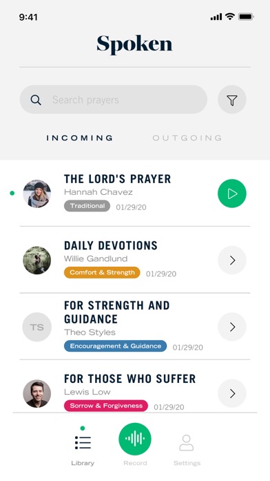 Spoken Prayers Screenshot