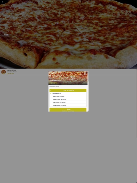 Romeo's Pizza IUP iPad screenshot 4 - Food & Drink app