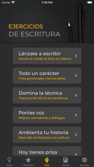 Captura de pantalla de IDeas Para Escribir en iPhone 7