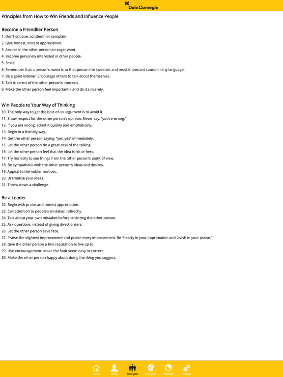 Dale Carnegie Golden Book iPad screenshot 3 - Productivity app