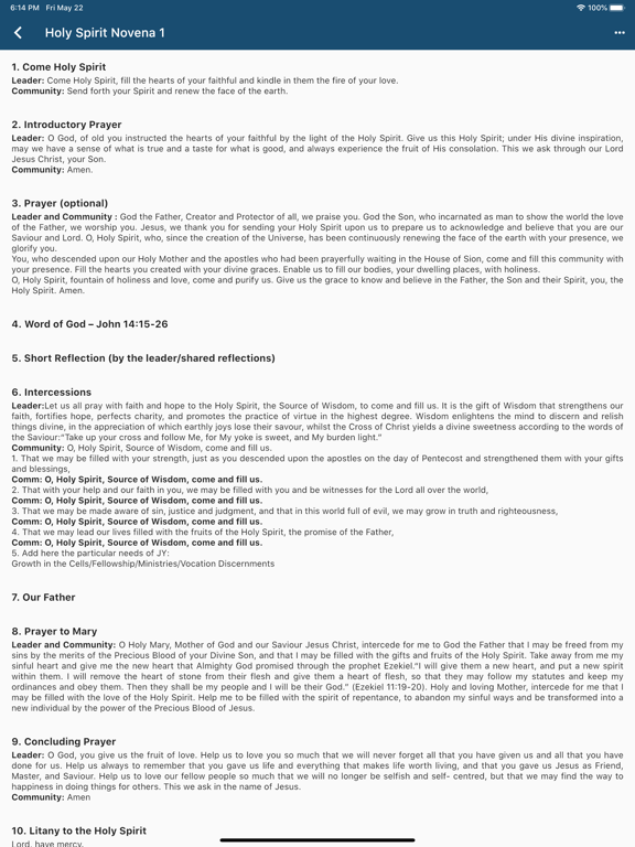 Jesus Youth Prayers iPad screenshot 7 - Productivity app