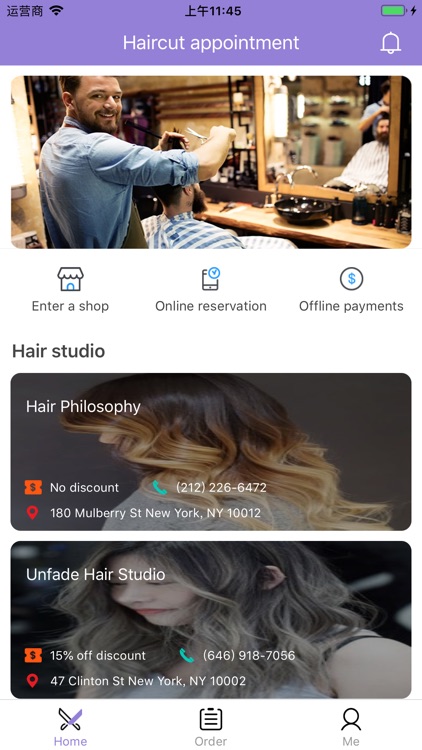 Appointment hairdressing