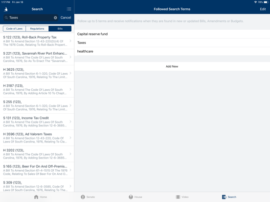 SC Legislature iPad screenshot 3 - Reference app