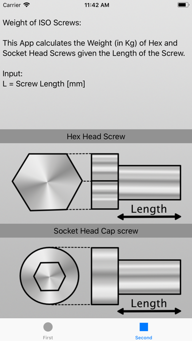 Weight of ISO Screws screenshot 2
