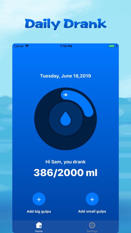 Water Intake - Daily Drank