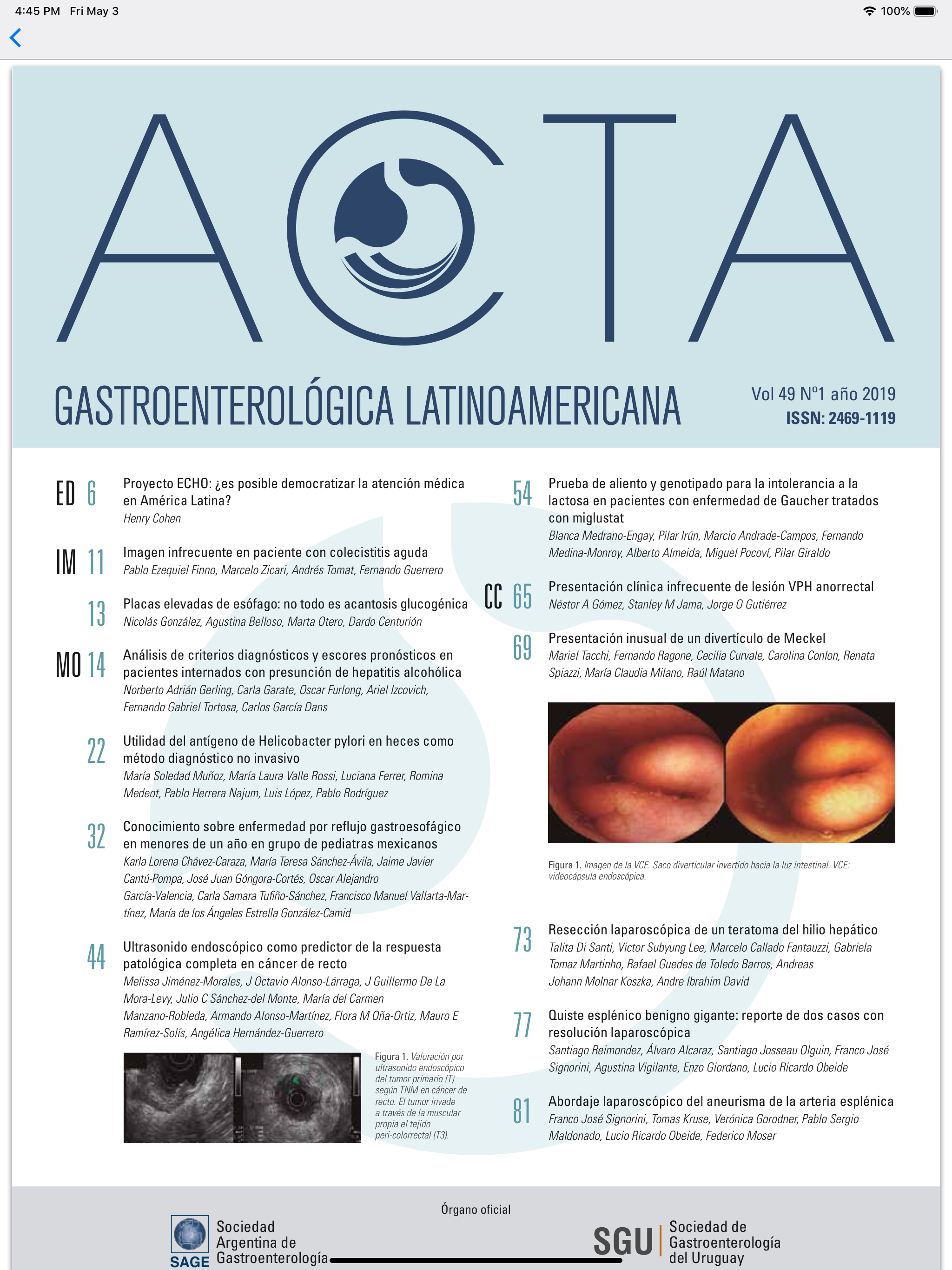 Acta Gastroenterol Latinoam. screenshot 6